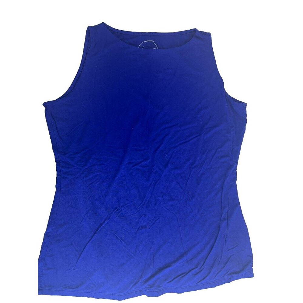 INC International Concepts Women's XL Royal Blue Crew Neck Tank Top